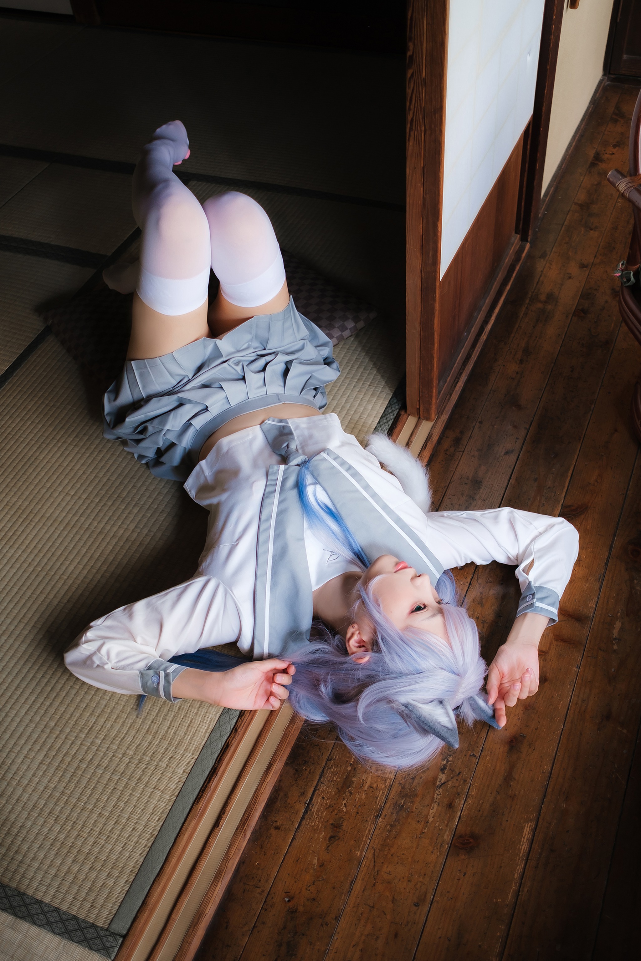ElyEE子 - NO.170 Veranda White Cat緣廊白貓 [33P2V]-XikXak